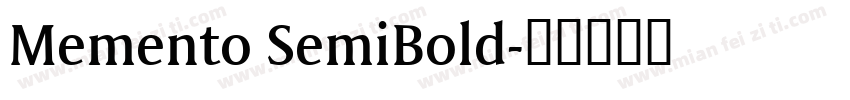 Memento SemiBold字体转换
